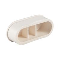 End cap inserts for flat oval tube without ribs