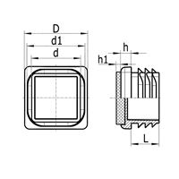 Square end cap inserts with PTFE paddrawing_1