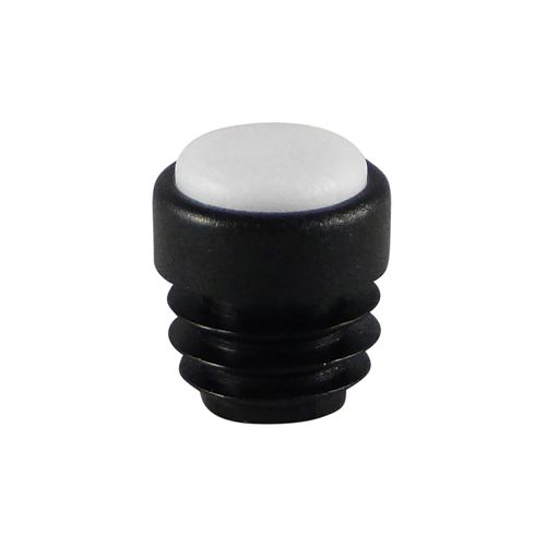 Glides for round tubes with PTFE base 18mm black