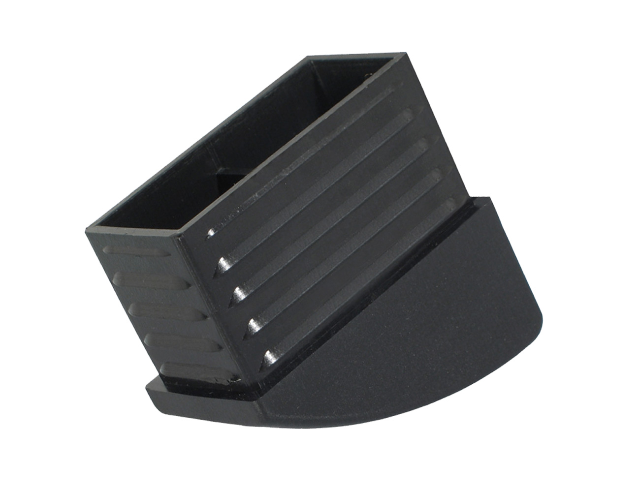 Rectangular end cap inserts with curved/domed base