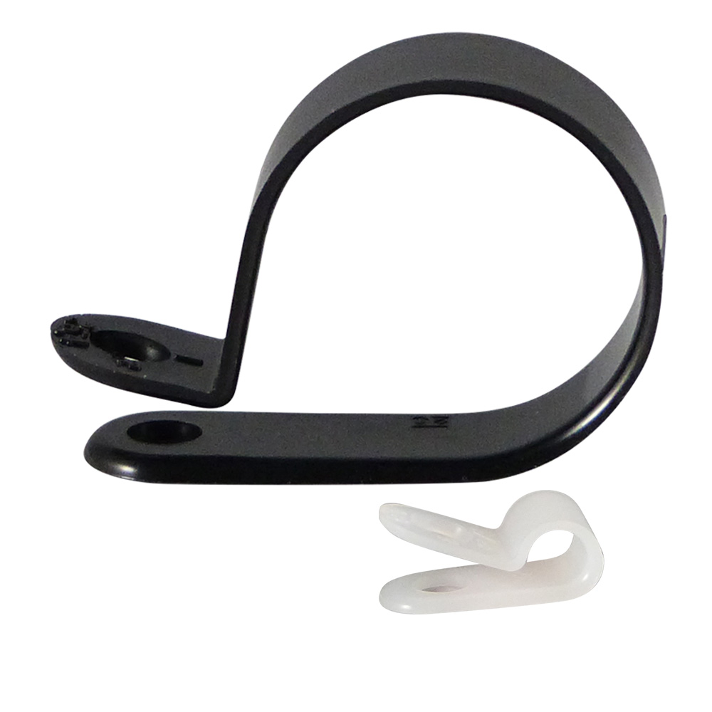 Black shop cable clamps