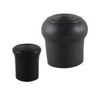 Ferrules for round tubes with enlarged base 20mm black